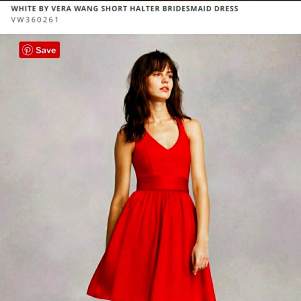 Valentina Vera Wang short v neck bridesmaid dress. Size 6